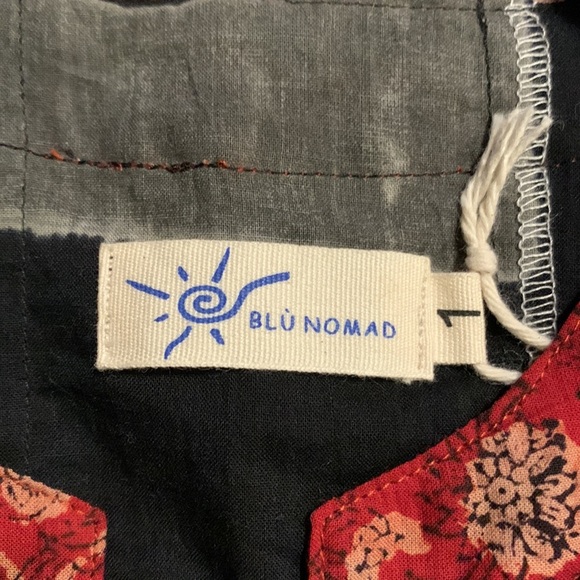 NEW BLU NOMAD BLOCK PRINT Maxi Dress - Picture 9 of 11